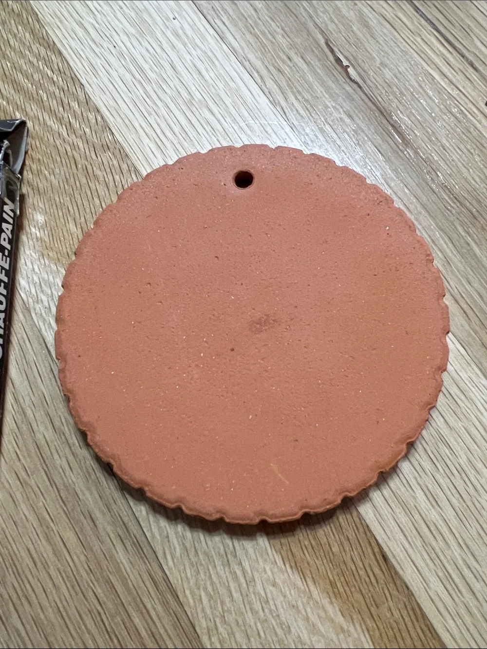 Vintage 1980s Terra Cotta Bread Warmer - Orange Terracotta 4 3/4” Round Disc